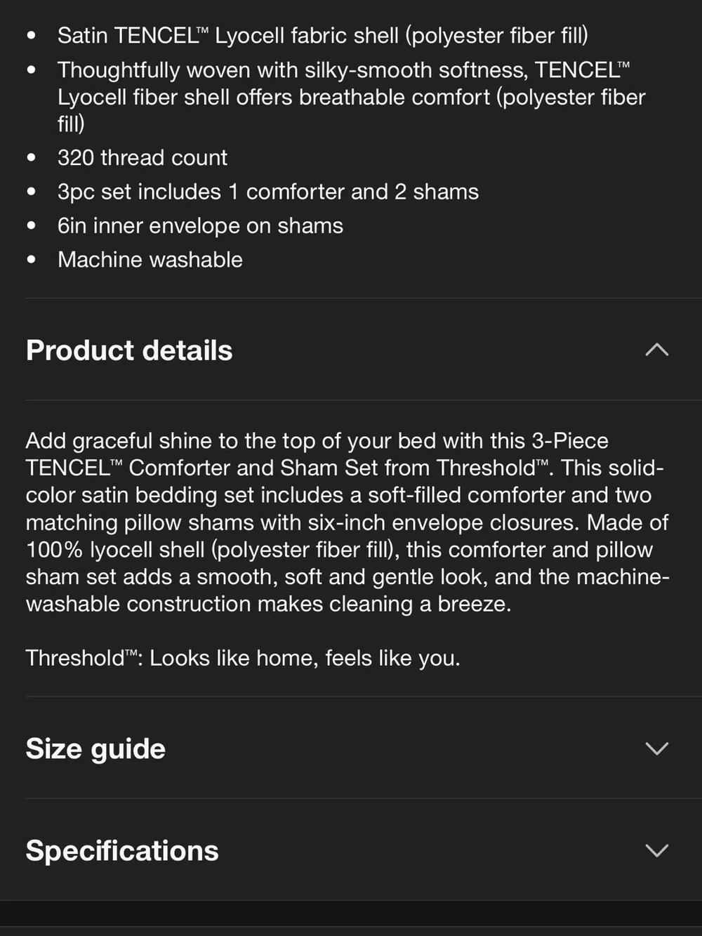 Threshold King Comforter and Sham Set -